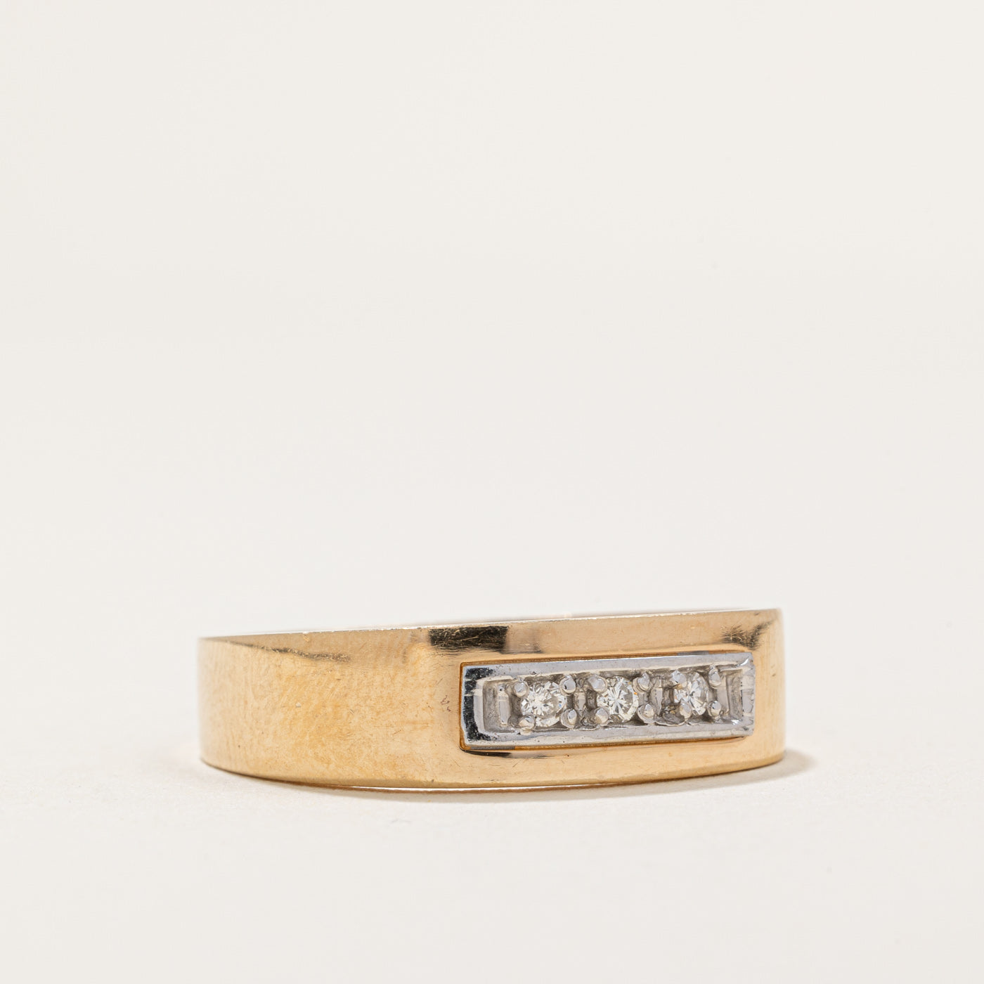 Three Stone Diamond Row Band | 0.07ctw | SZ 10 |