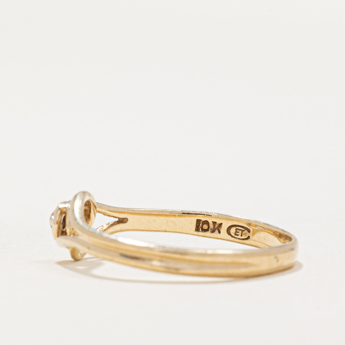 Bague abstraite en diamant | 0,01 ct | Taille 5,5 |