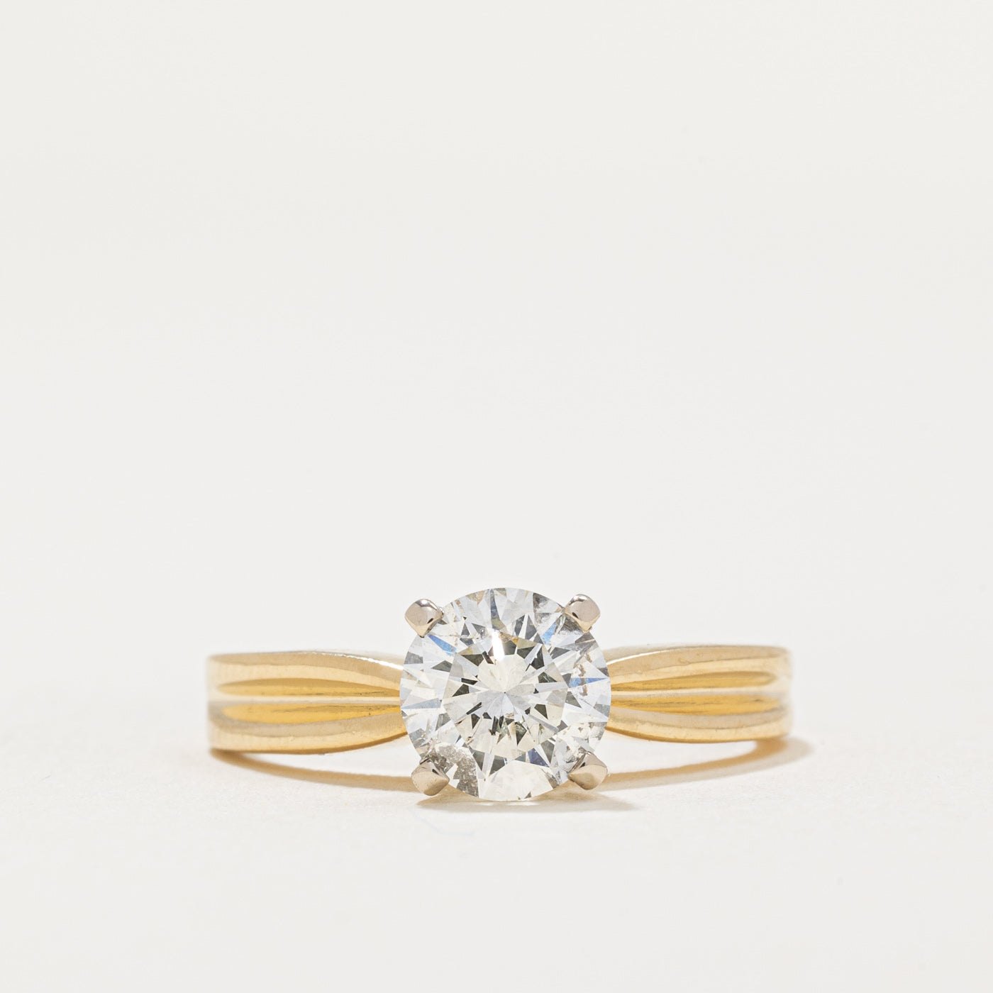 Bague de fiançailles solitaire en diamant | 1,04 ct I1/I2 H/I | Taille 5,75 |