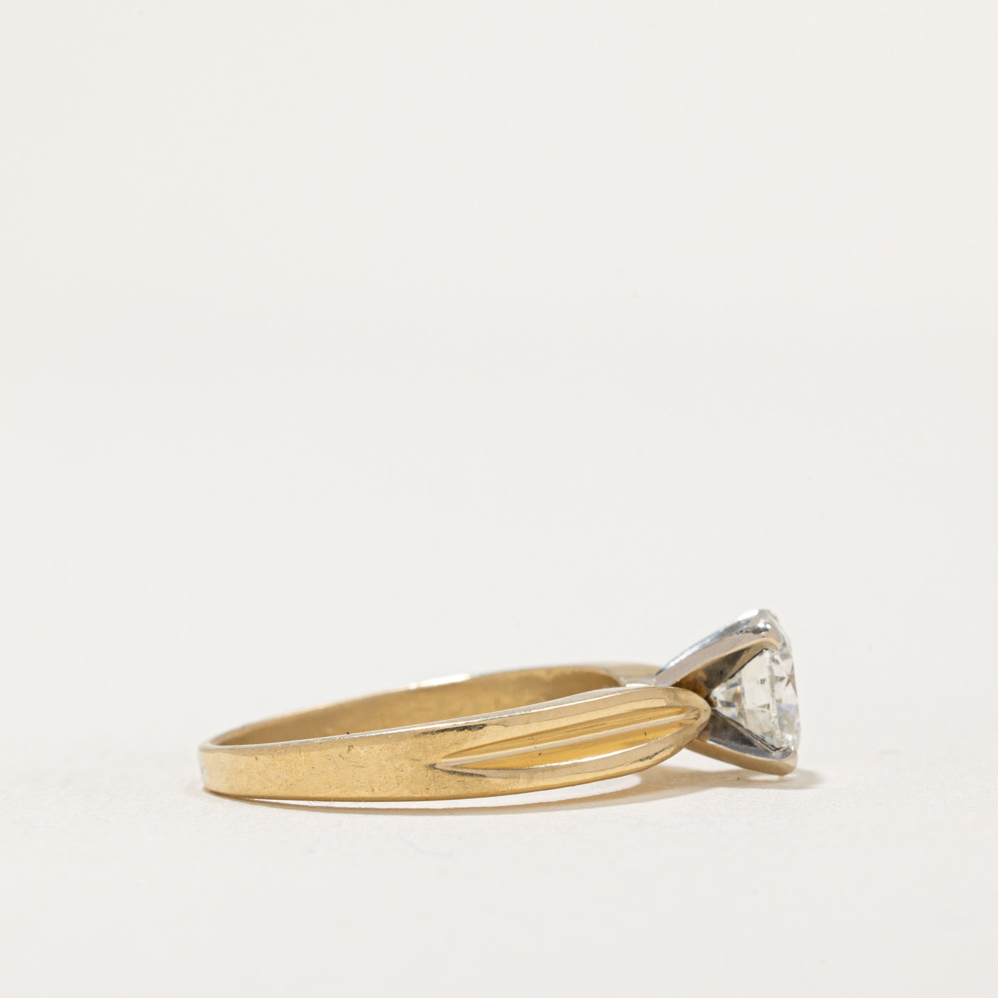 Bague de fiançailles solitaire en diamant | 1,04 ct I1/I2 H/I | Taille 5,75 |