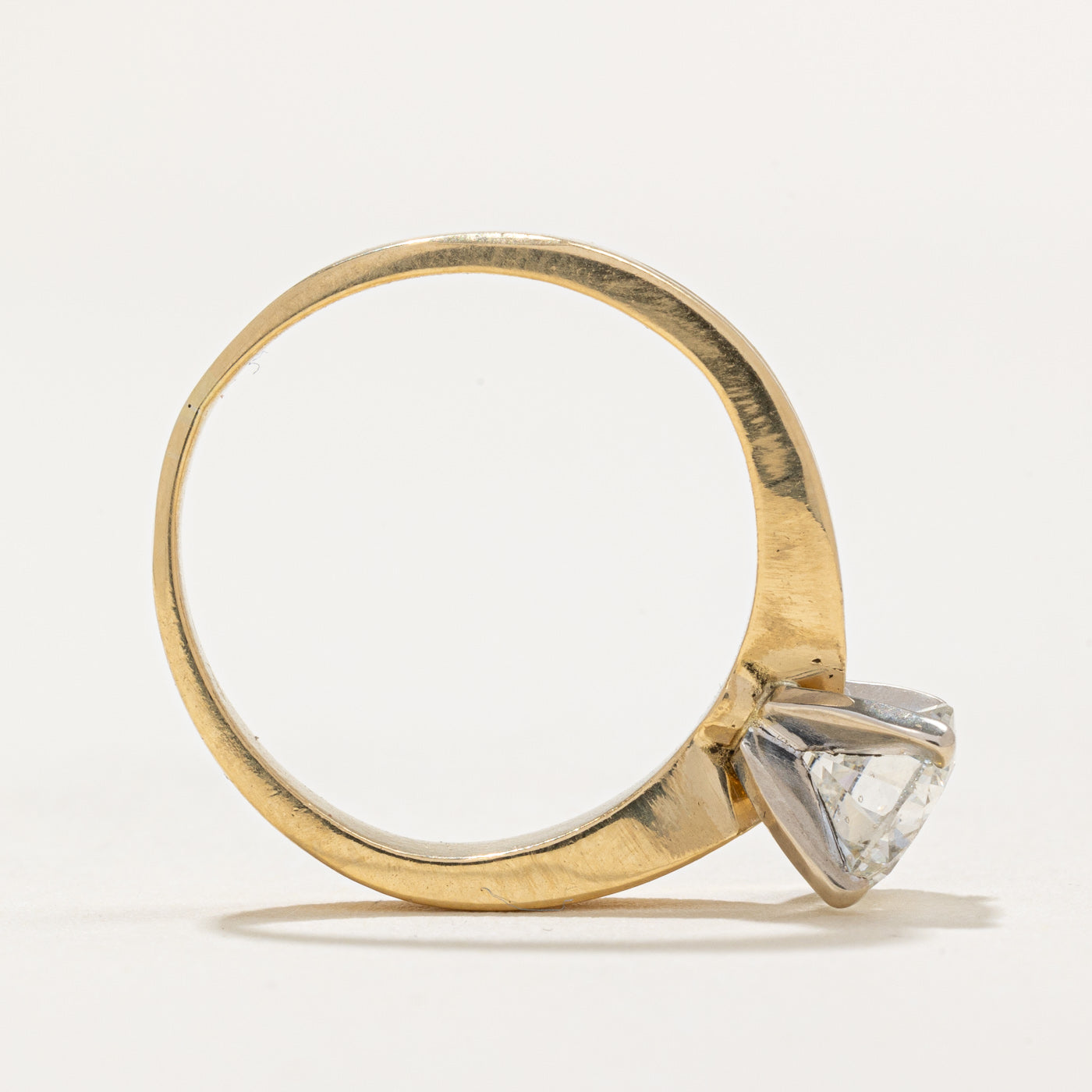Bague de fiançailles solitaire en diamant | 1,04 ct I1/I2 H/I | Taille 5,75 |
