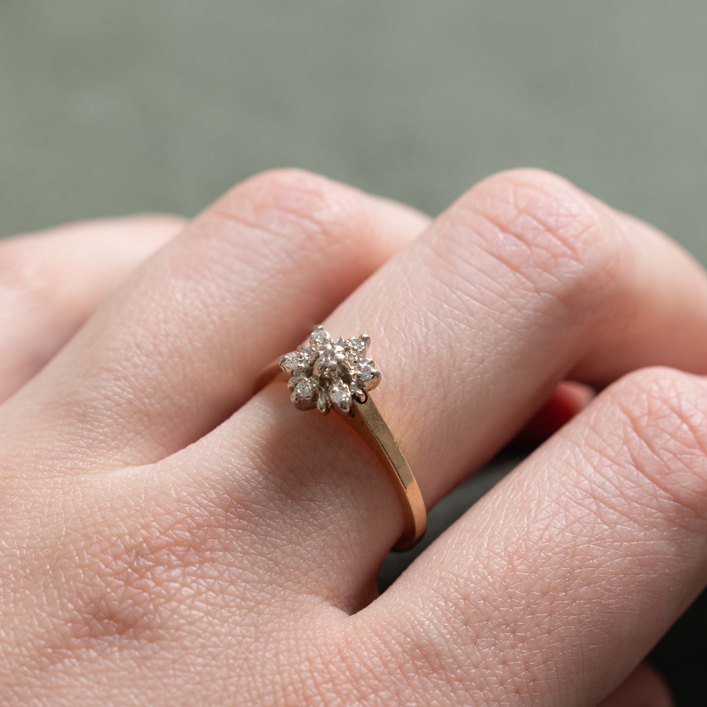 Diamond Petal Cluster Ring | 0.08ctw | SZ 6.5