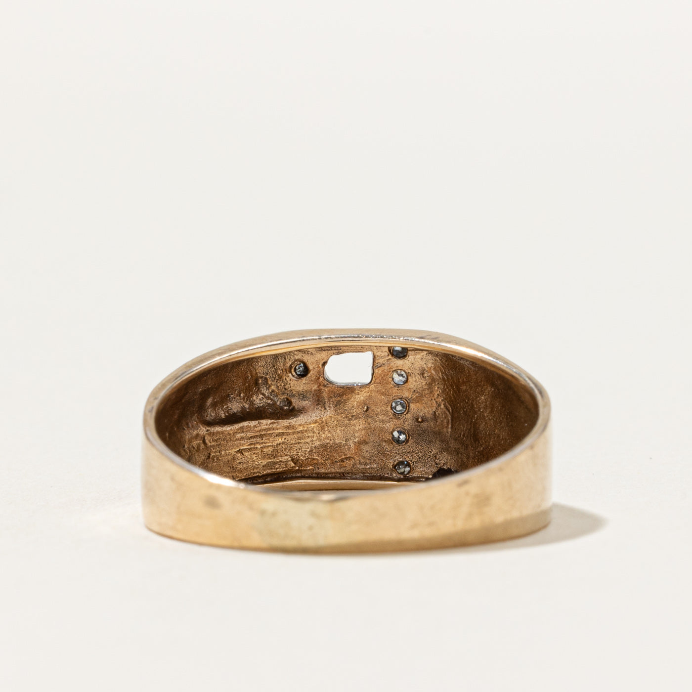 Diamond "P" Initial Band | 0.04ctw | SZ 9.5