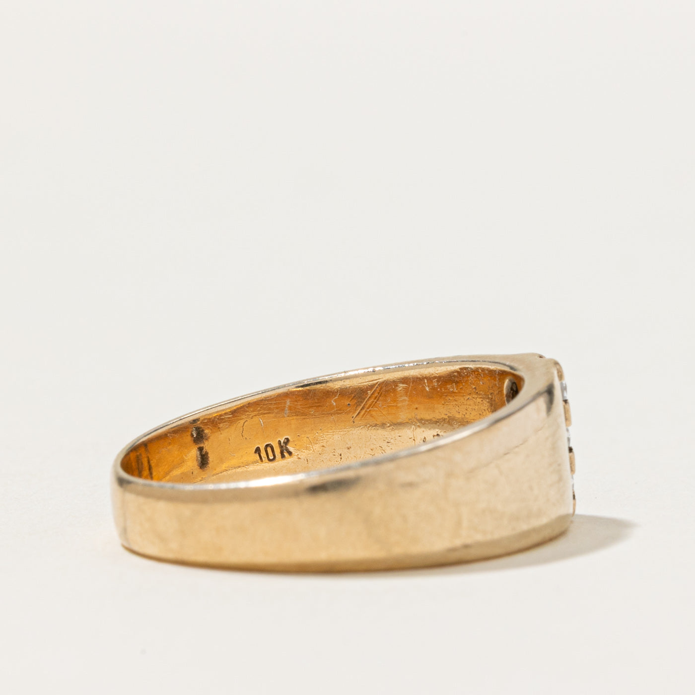 Three Stone Diamond Column Band | 0.12ctw | SZ 8