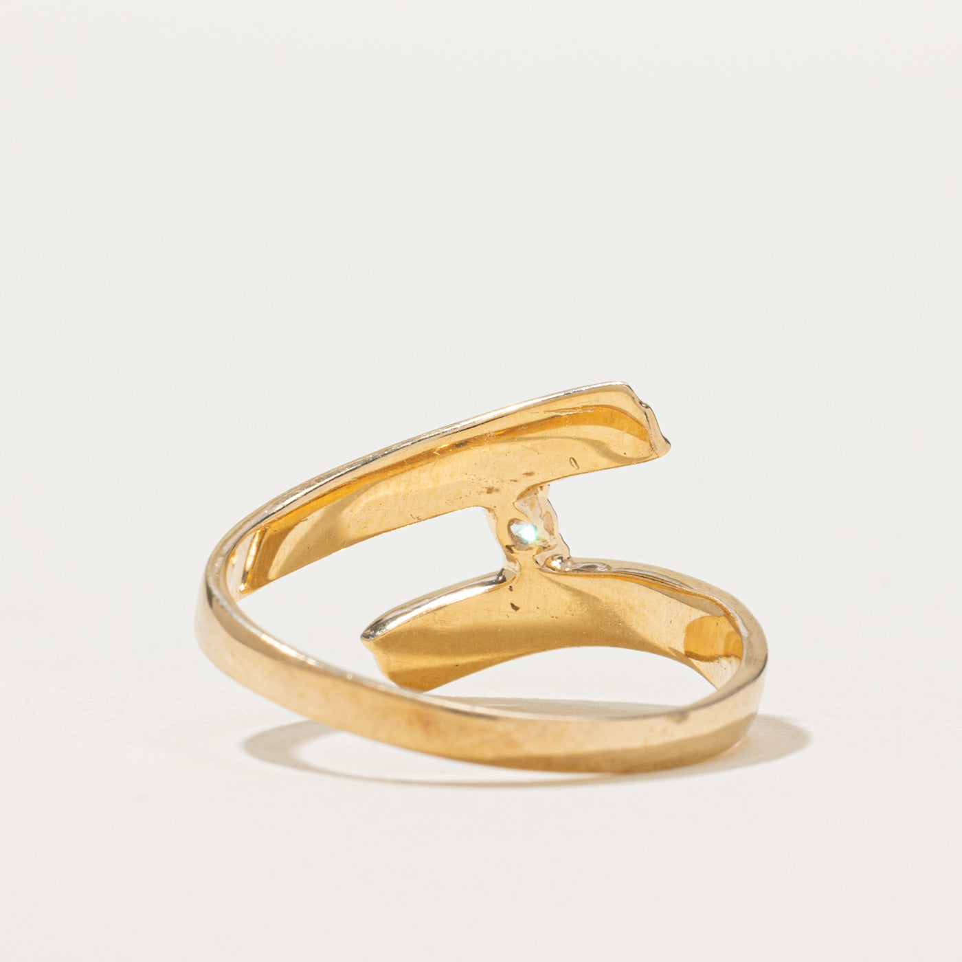 Single Diamond Bypass Ring | 0.02ct | SZ 8