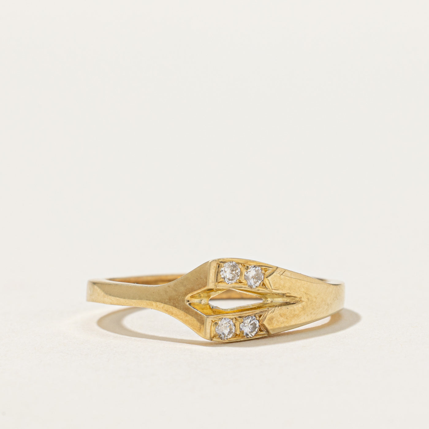 Four Stone Diamond Arrow Ring | 0.08ctw | SZ 6.25