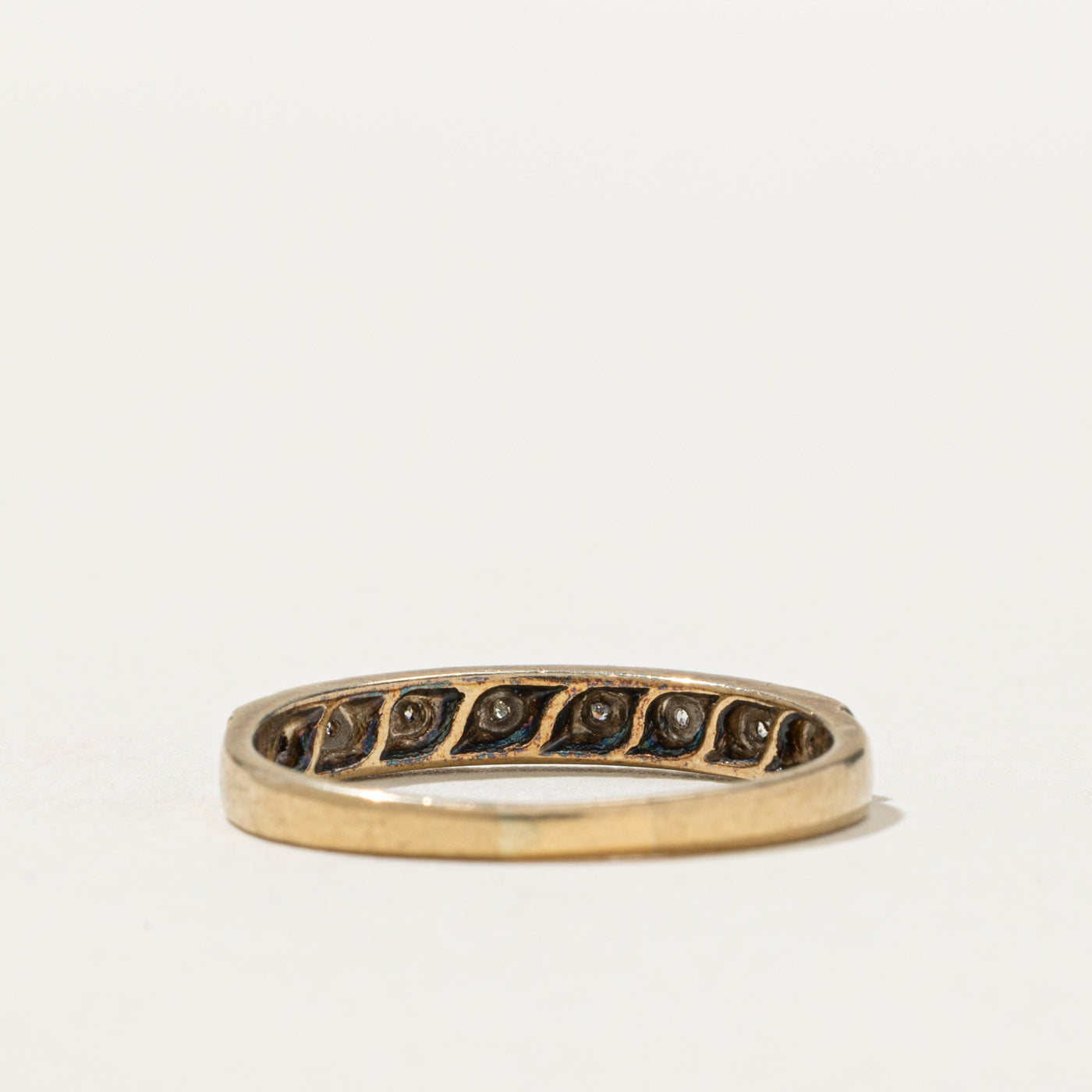 Semi Eternity Diamond Grooved Band | 0.05ctw | SZ 8