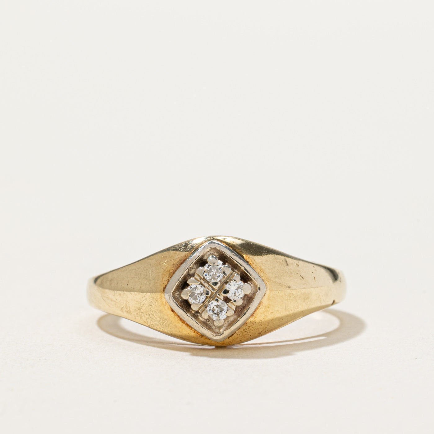 Diamond Cluster Tapered Ring | 0.06ctw | SZ 7.25