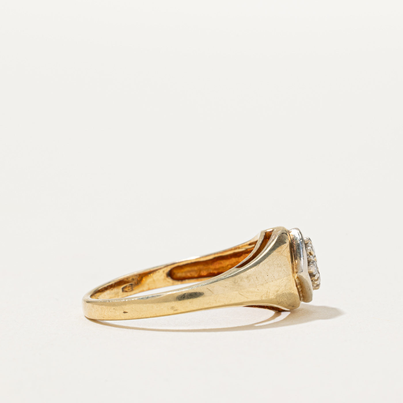 Diamond Cluster Tapered Ring | 0.06ctw | SZ 7.25