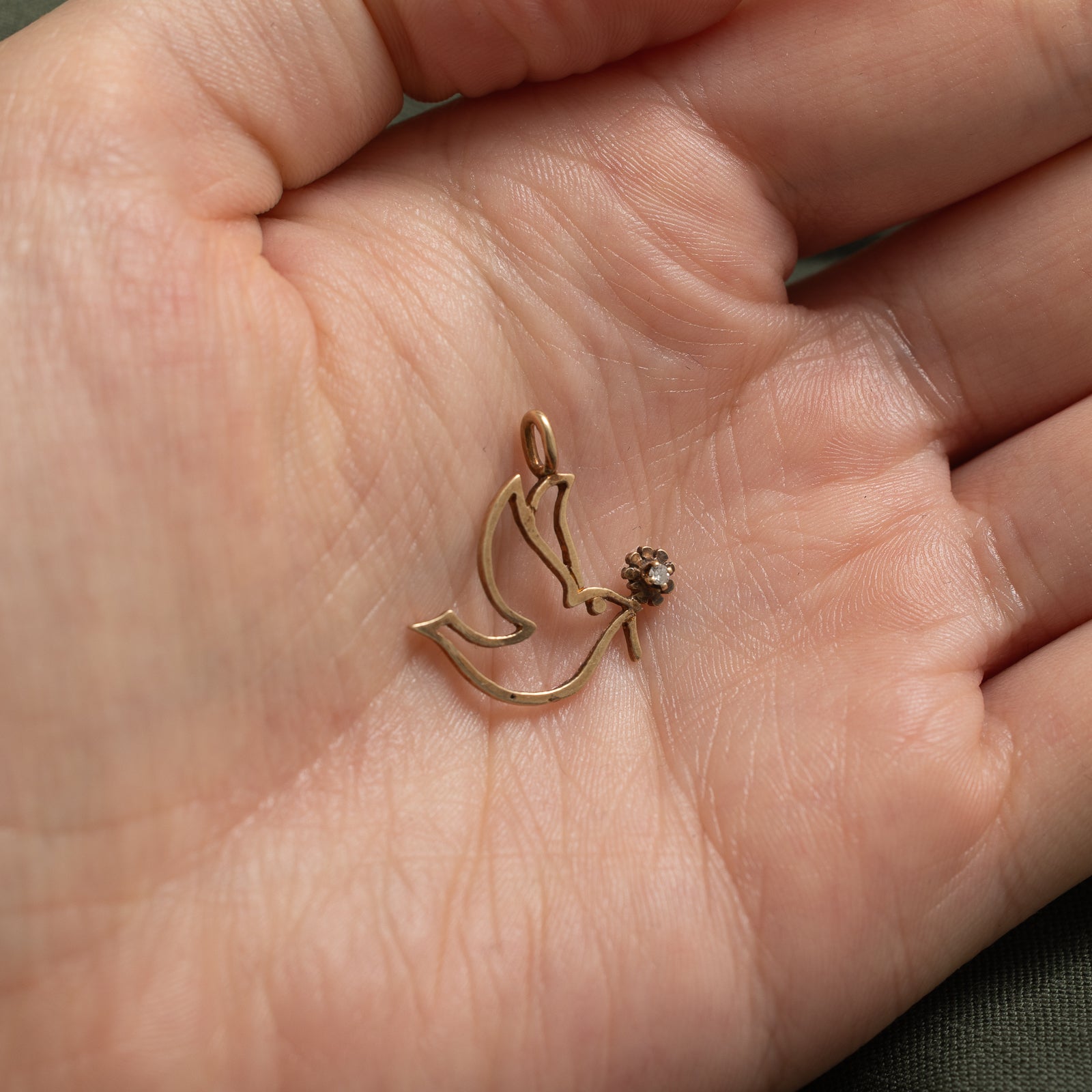 Diamond Bird Pendant | 0.015ct