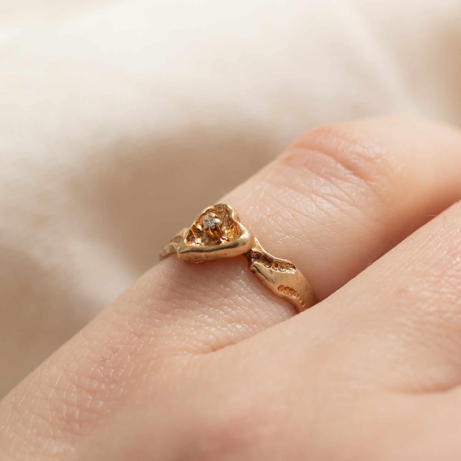 Diamond Heart Ring | 0.005ct | SZ 4.25