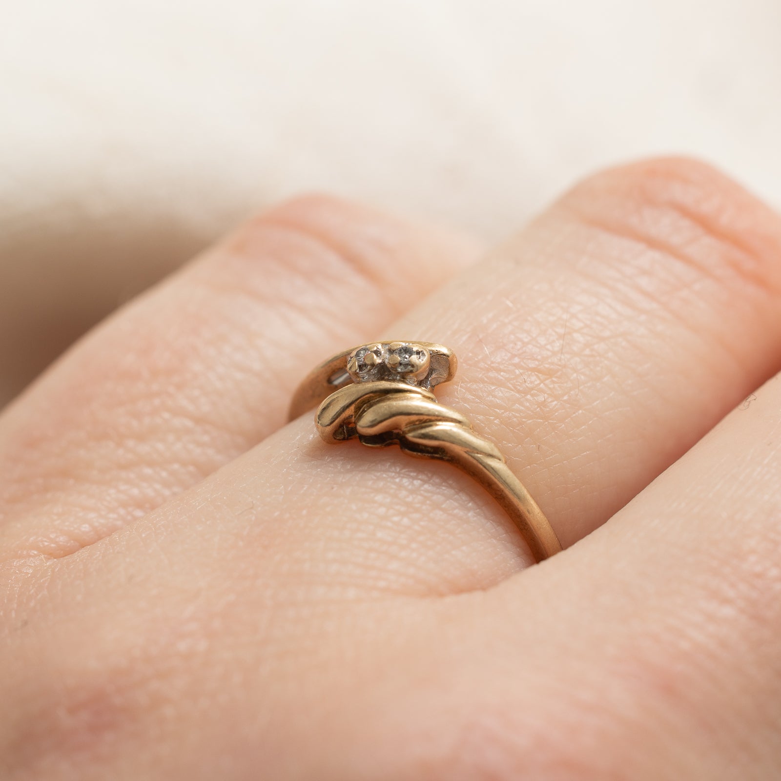 Diamond Bypass Ring | 0.004ctw | SZ 5.25