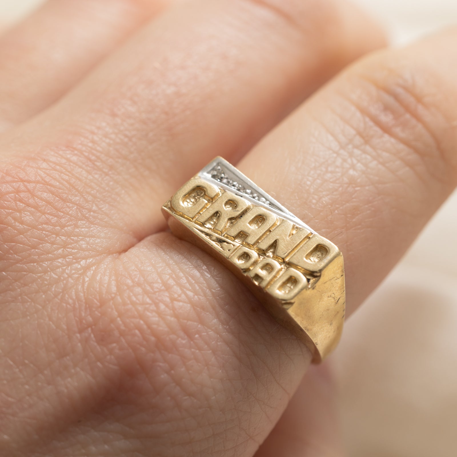 'Grand Dad' Diamond Signet Ring | 0.001ct | SZ 10