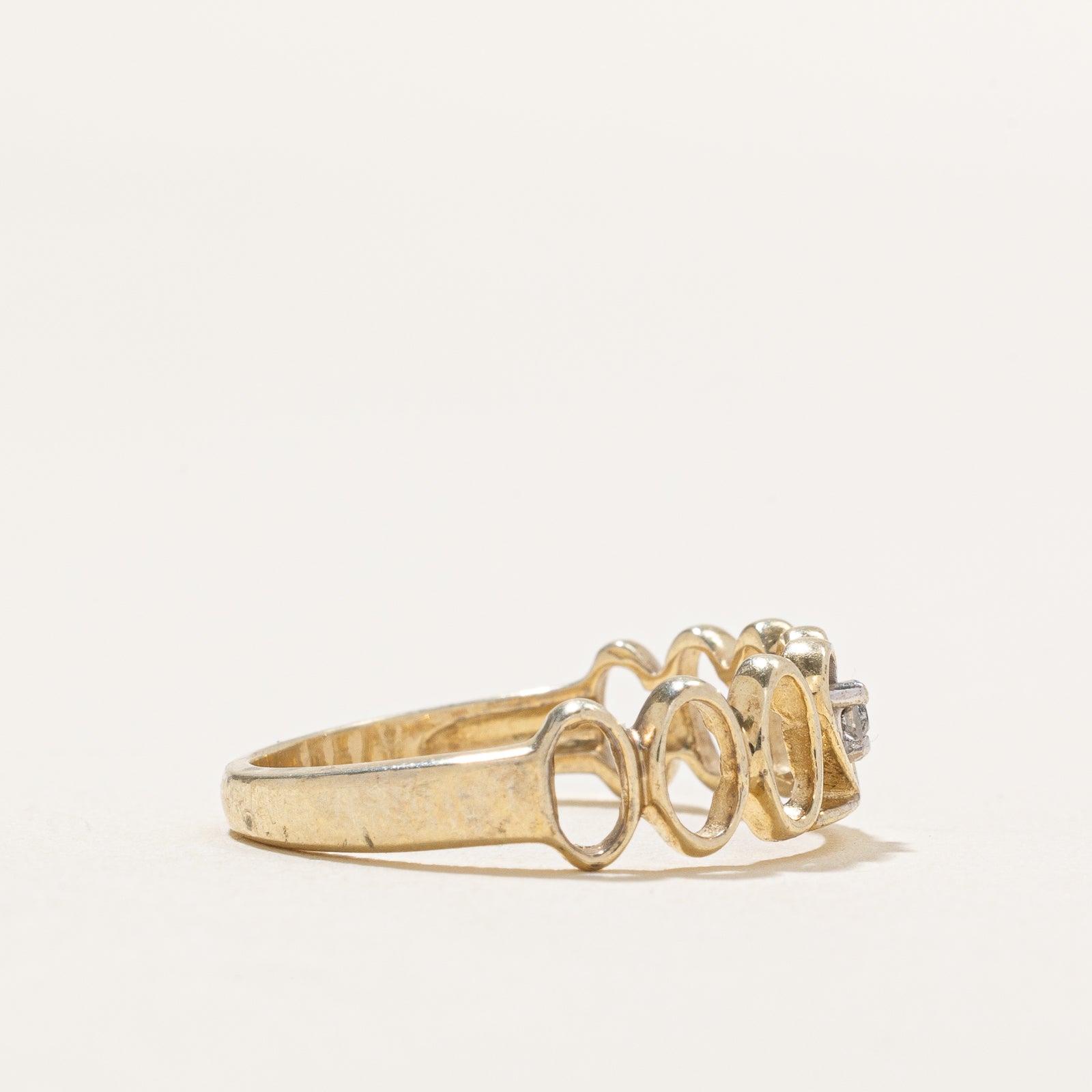 Diamond Open Heart Ring | 0.02ct | SZ 6.75