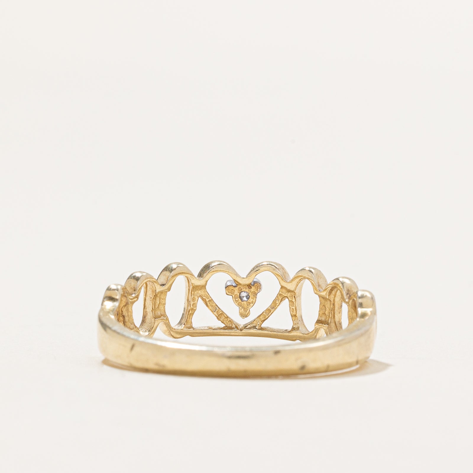 Diamond Open Heart Ring | 0.02ct | SZ 6.75