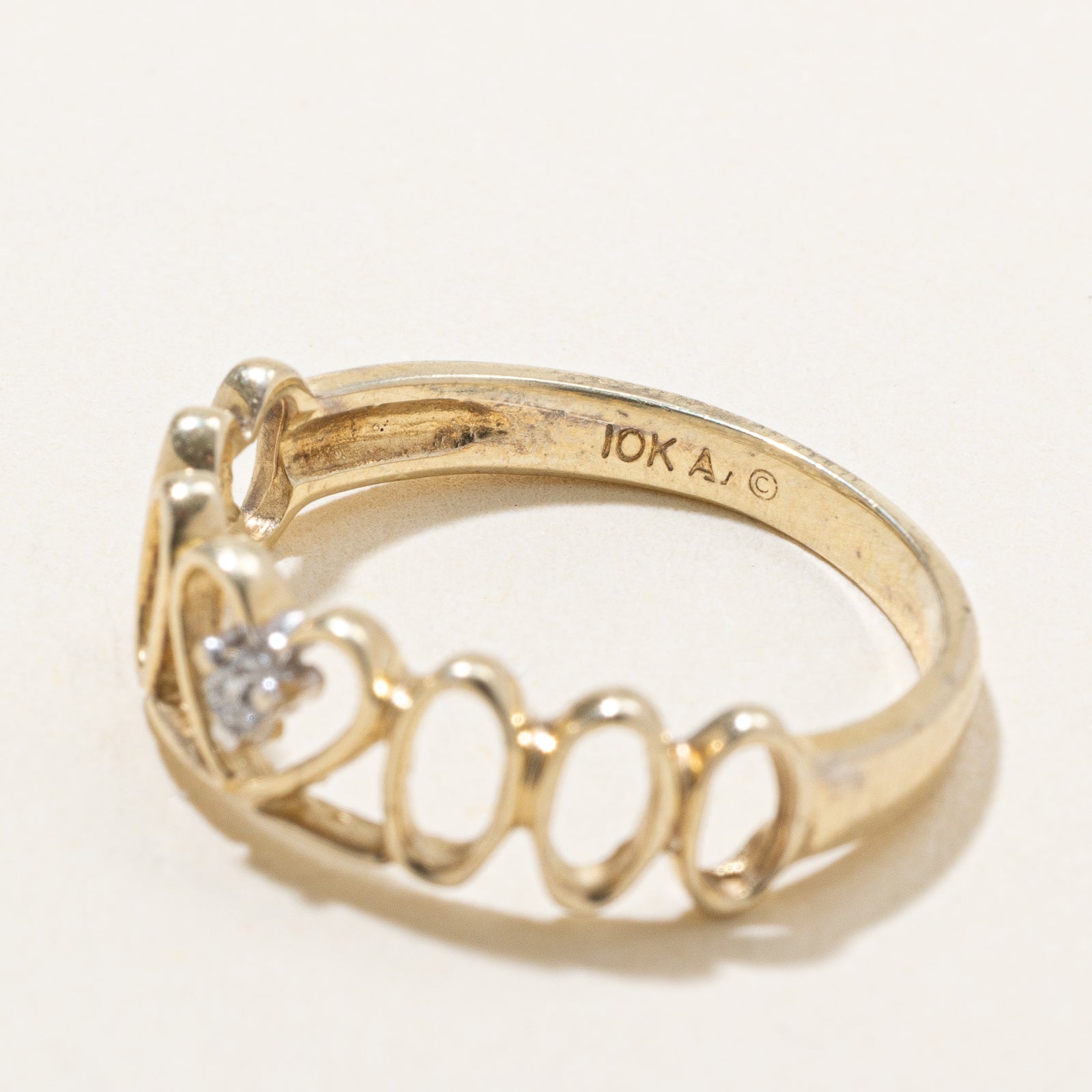 Diamond Open Heart Ring | 0.02ct | SZ 6.75