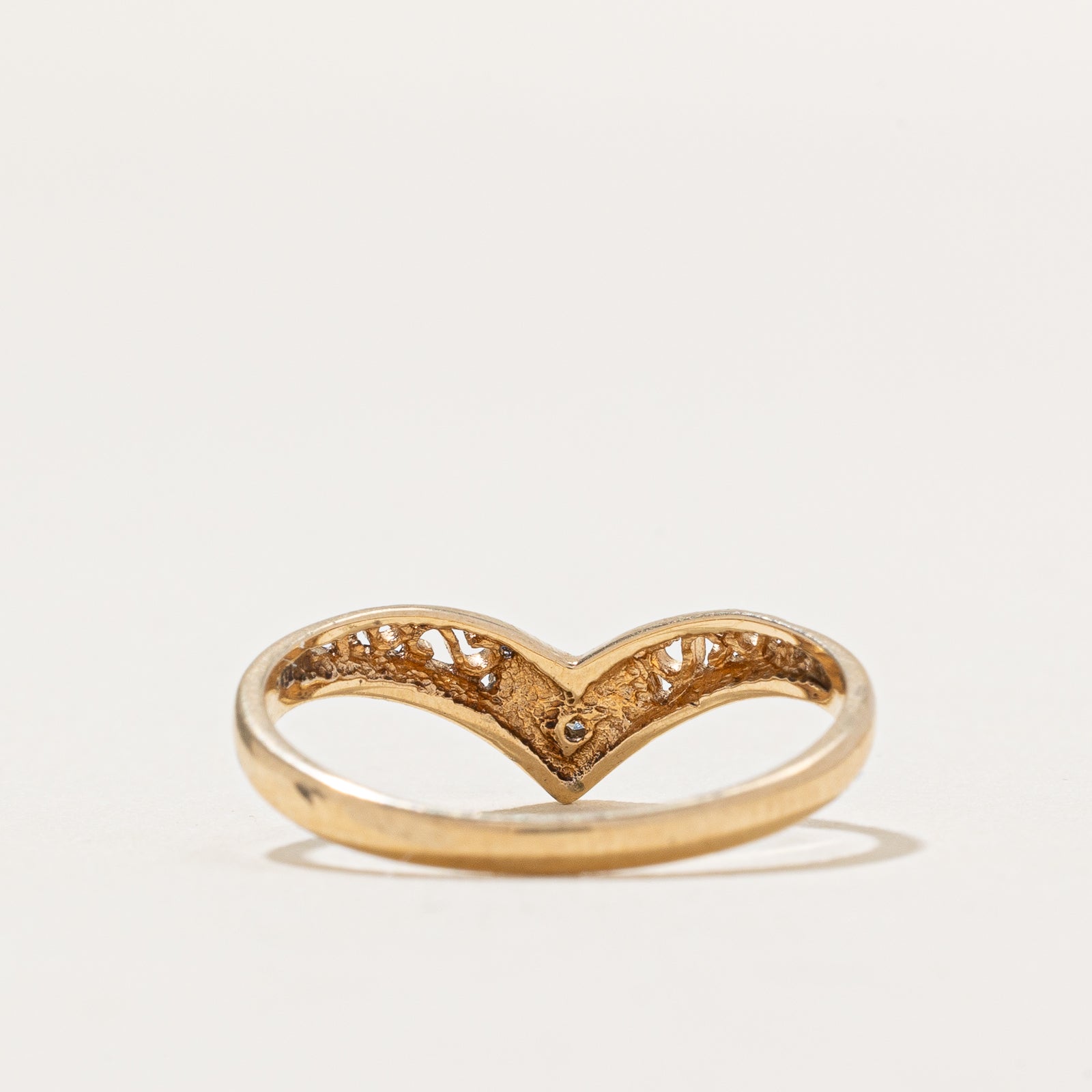 Diamond Chevron Ring | 0.004ct | SZ 6.25