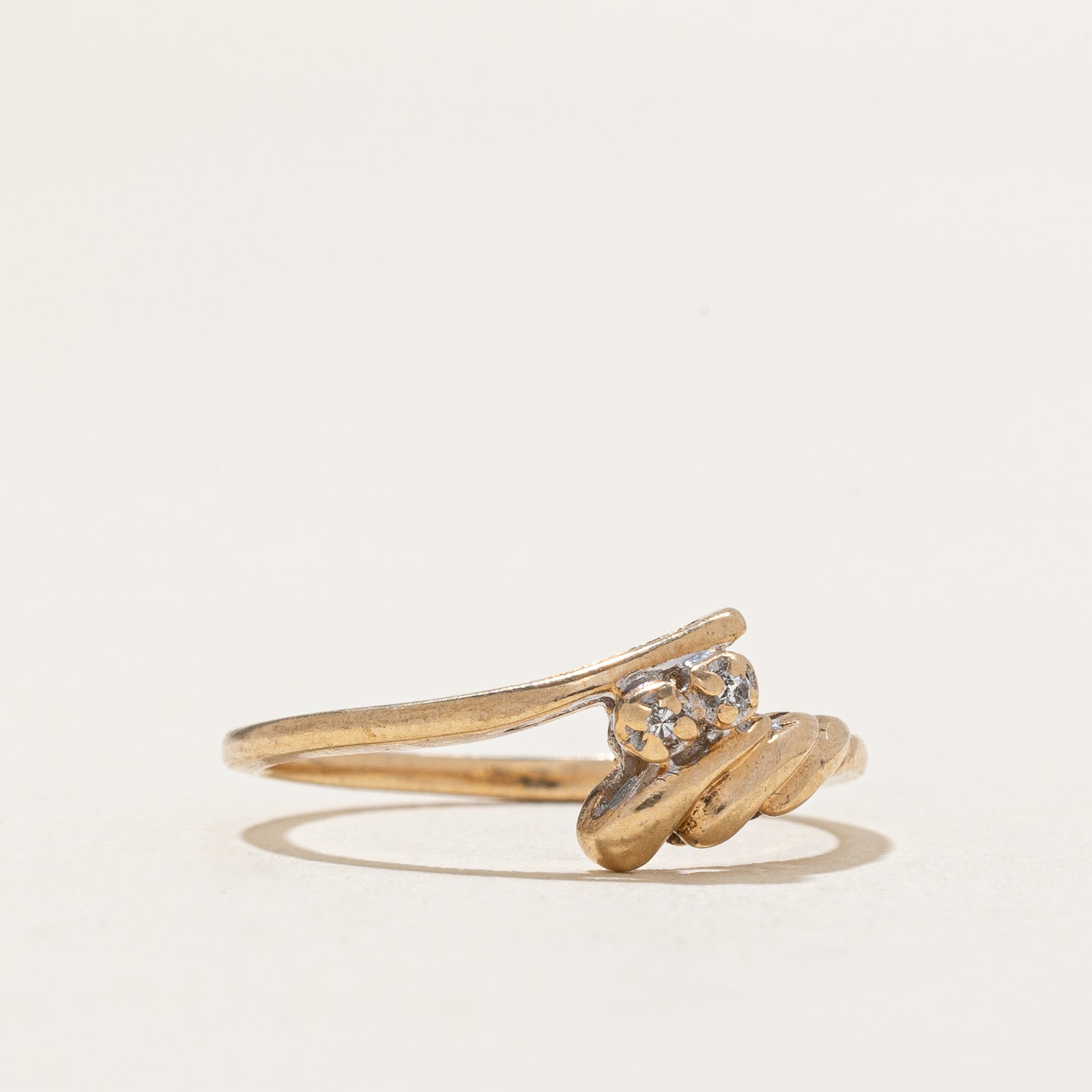 Diamond Bypass Ring | 0.004ctw | SZ 5.25