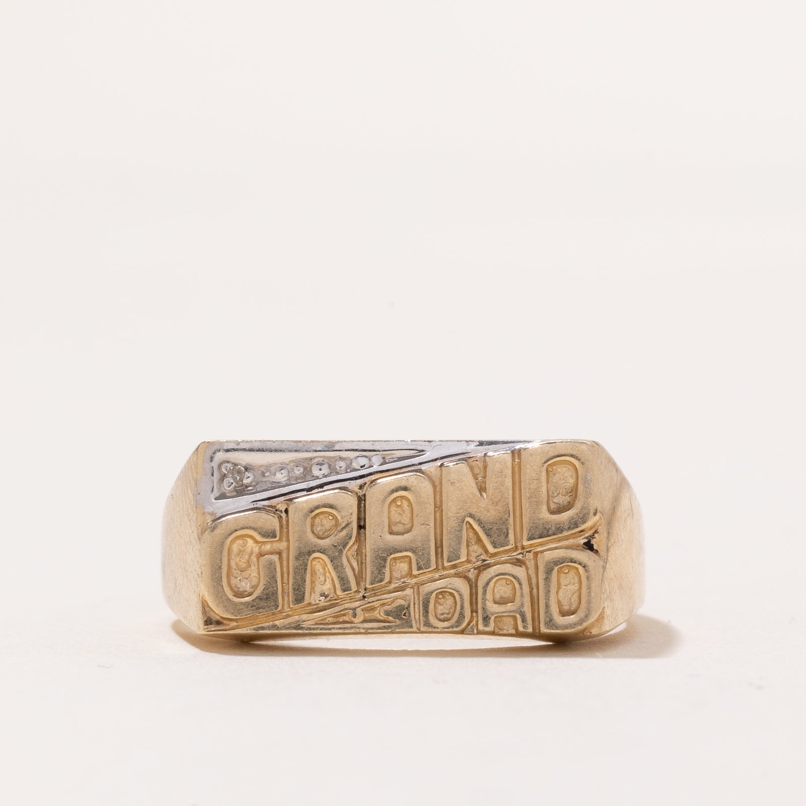 'Grand Dad' Diamond Signet Ring | 0.001ct | SZ 10