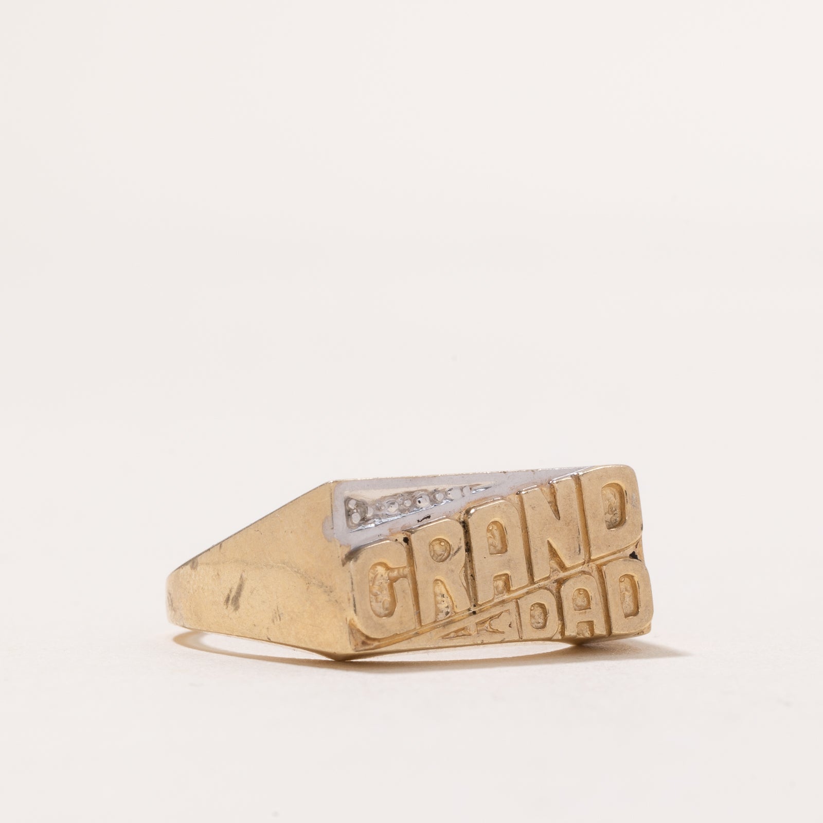 'Grand Dad' Diamond Signet Ring | 0.001ct | SZ 10