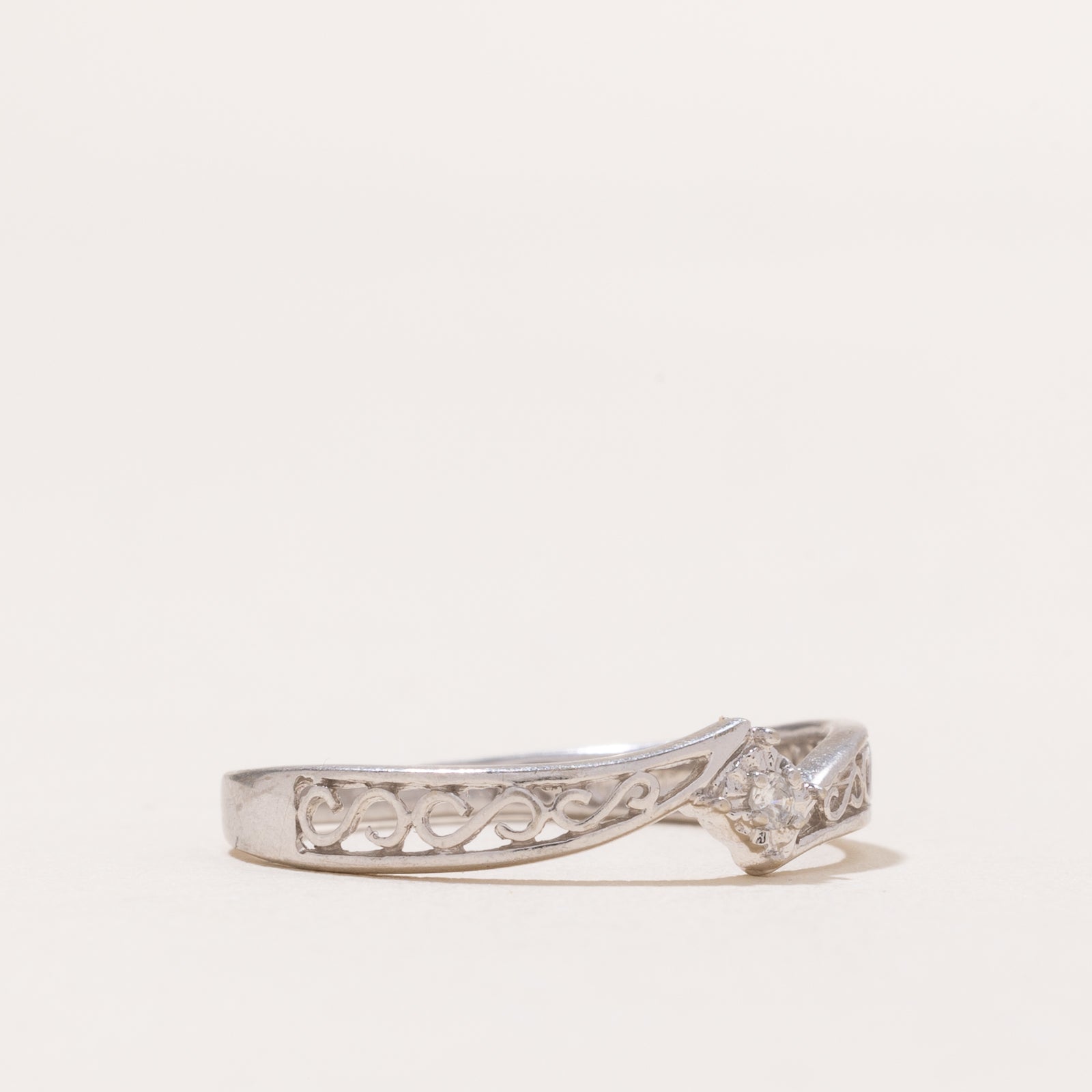 Diamond Bypass Ring | 0.015ct | SZ 7.5