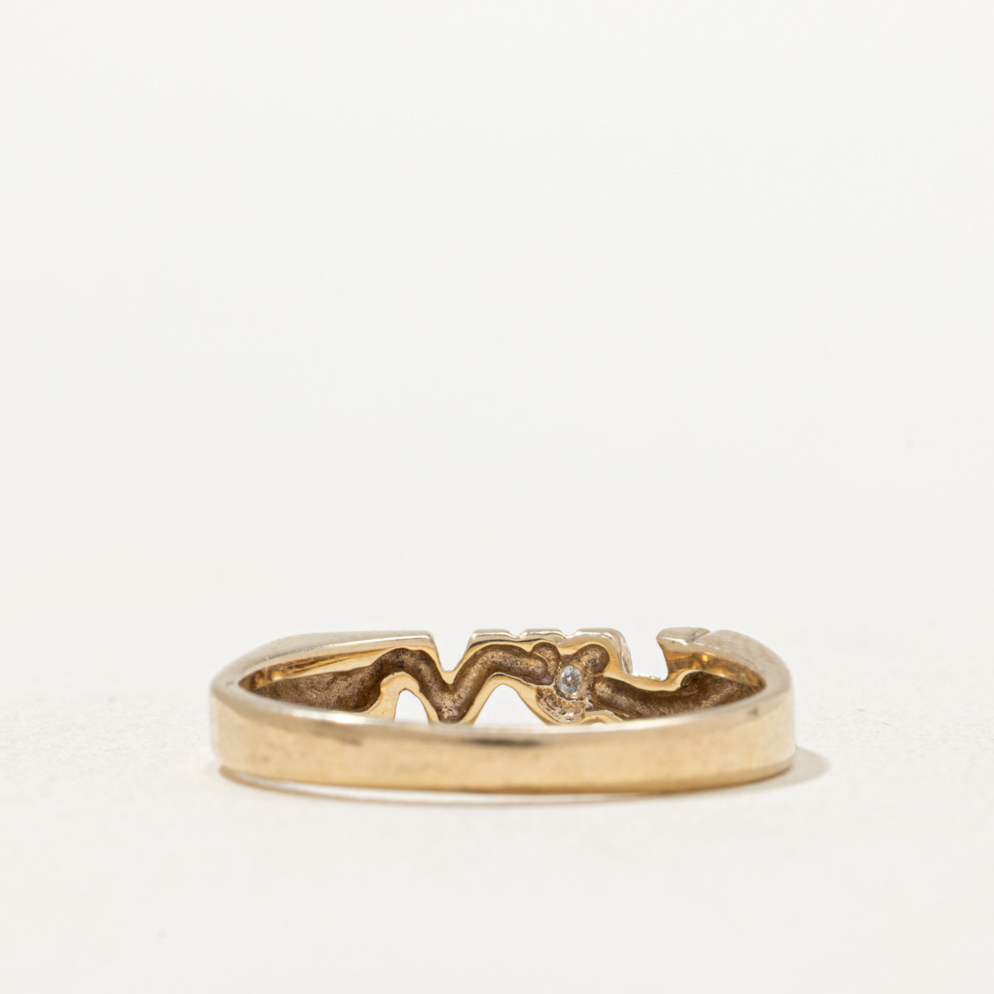 Single Stone Diamond 'LOVE' Band | 0.008ct | SZ 5.75