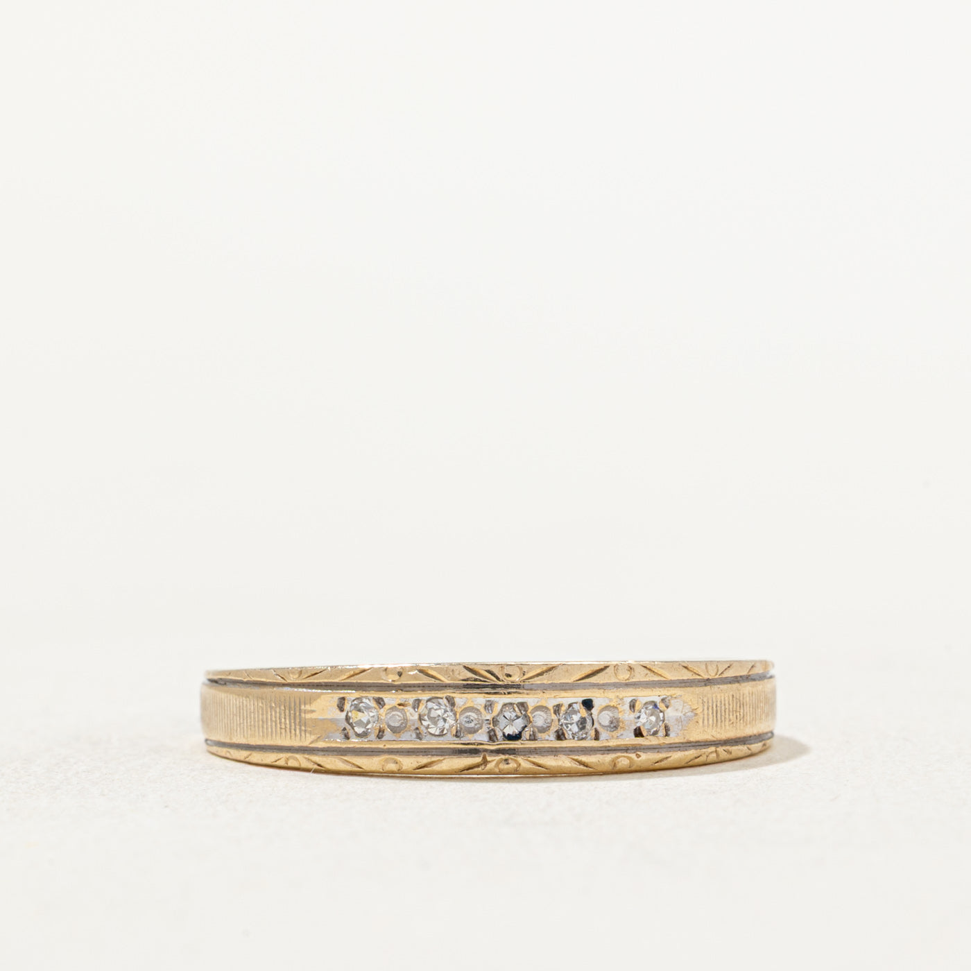 Bague cinq diamants | 0,025 ct au total | Taille 8,5