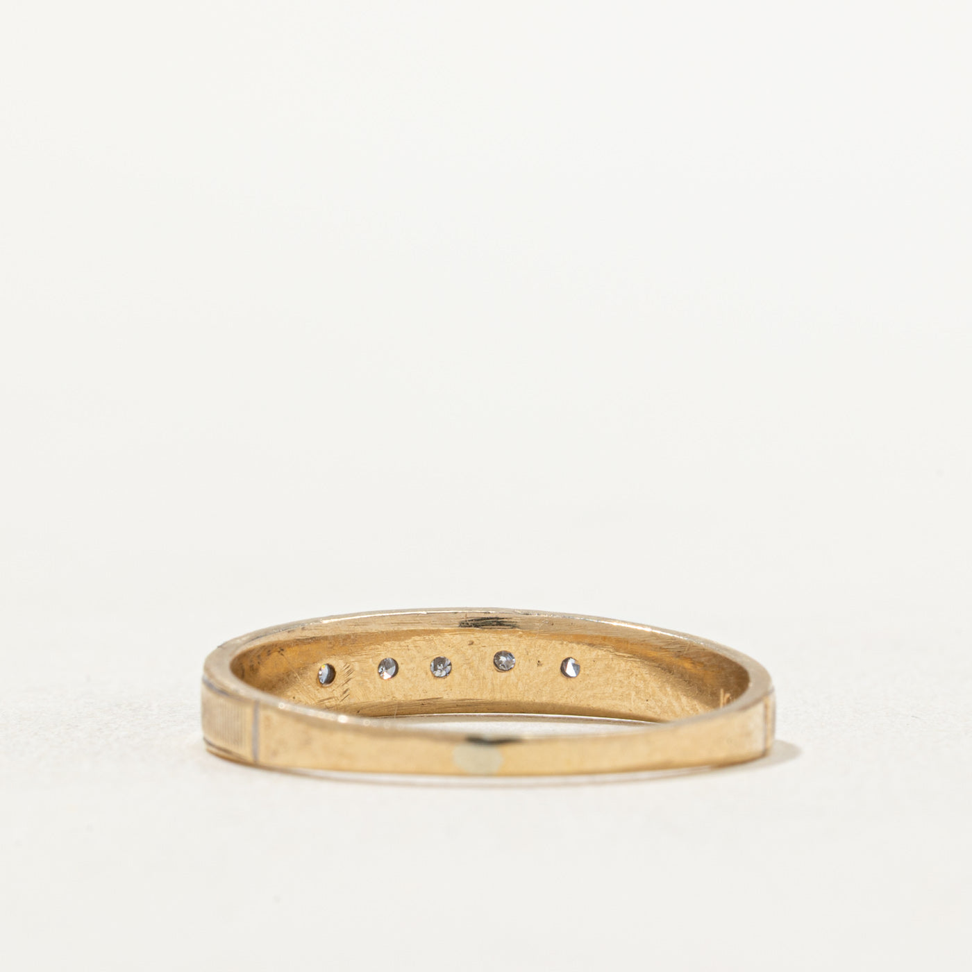 Bague cinq diamants | 0,025 ct au total | Taille 8,5