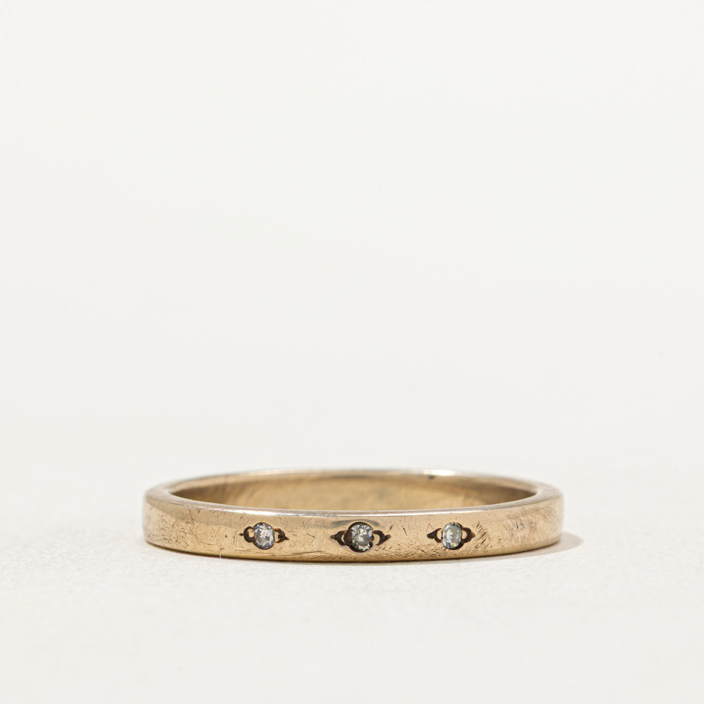Bague trois diamants | 0,025 ct au total | Taille 8
