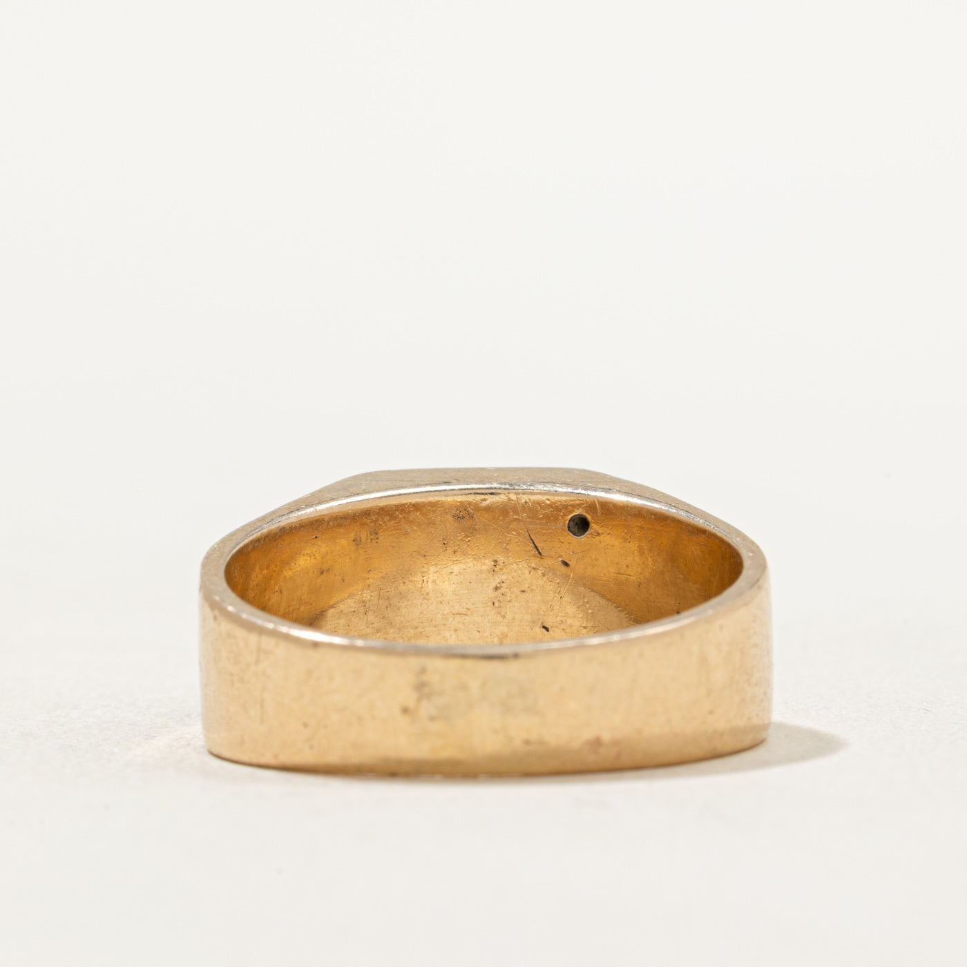 Two Stone Diamond Signet Ring | 0.03ctw | SZ 10.5