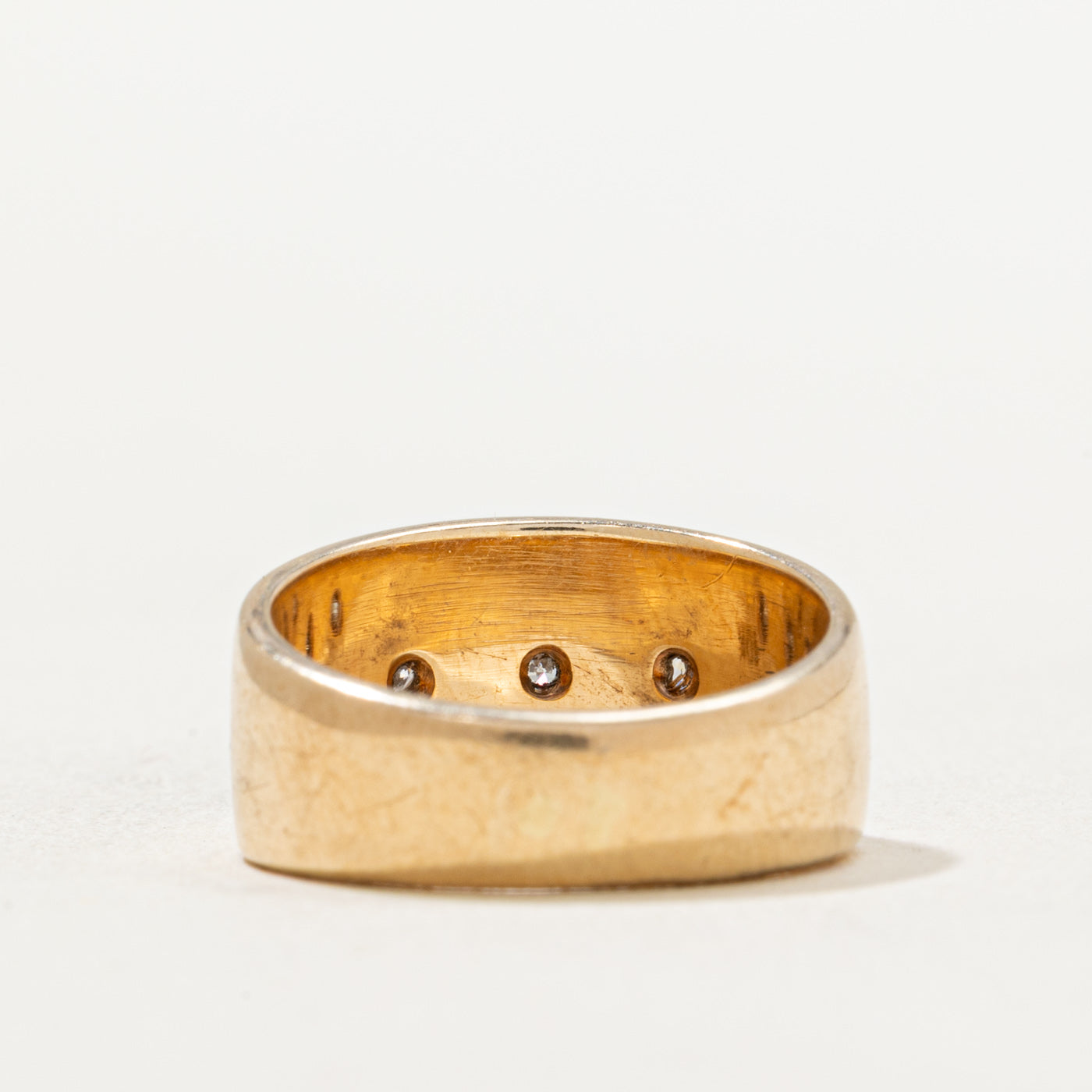 Three Stone Diamond Cigar Band | 0.03ctw | SZ 4.25