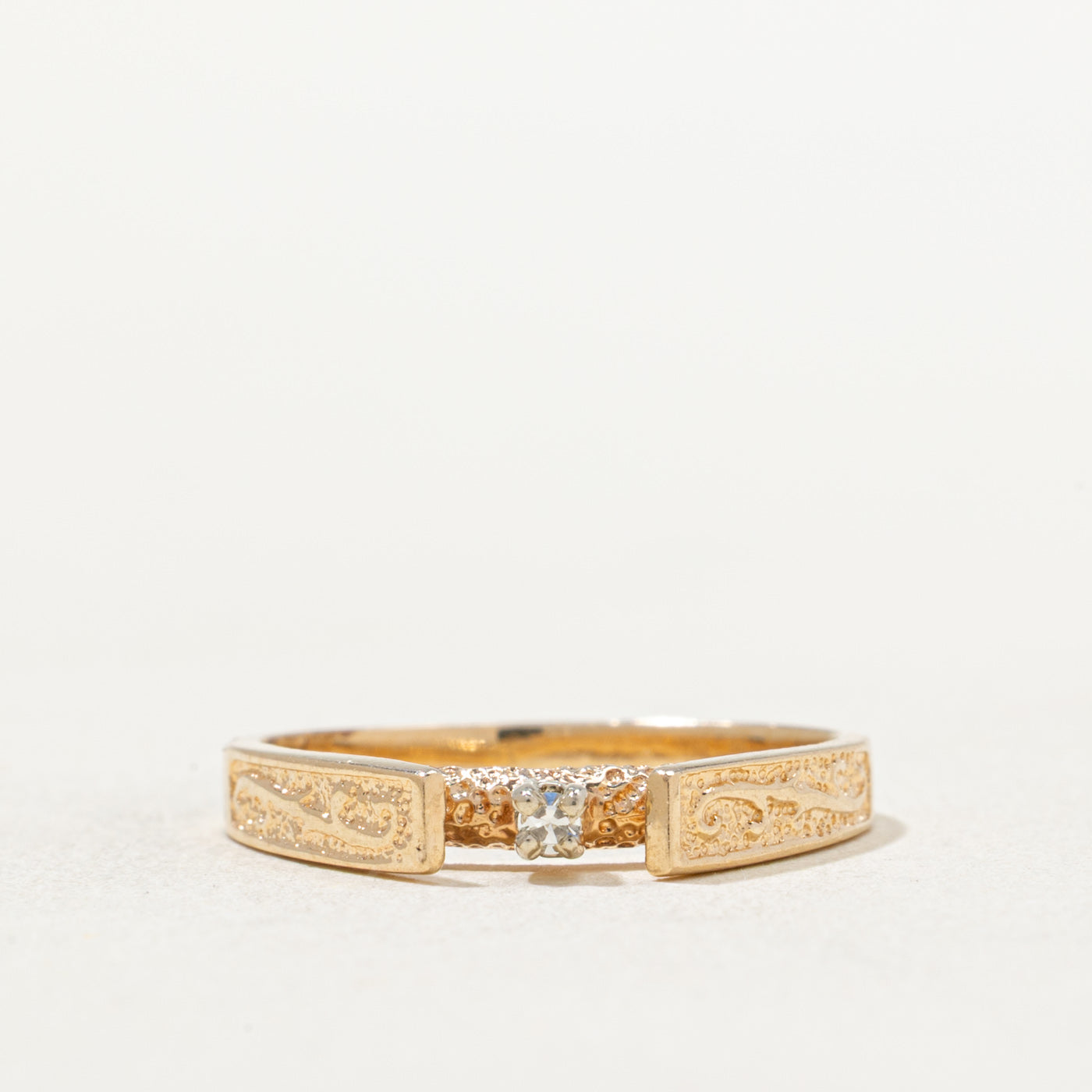 Single Stone High Set Diamond Ring | 0.015ct | SZ 6