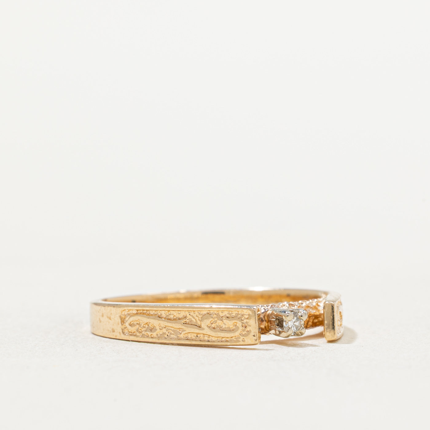 Single Stone High Set Diamond Ring | 0.015ct | SZ 6