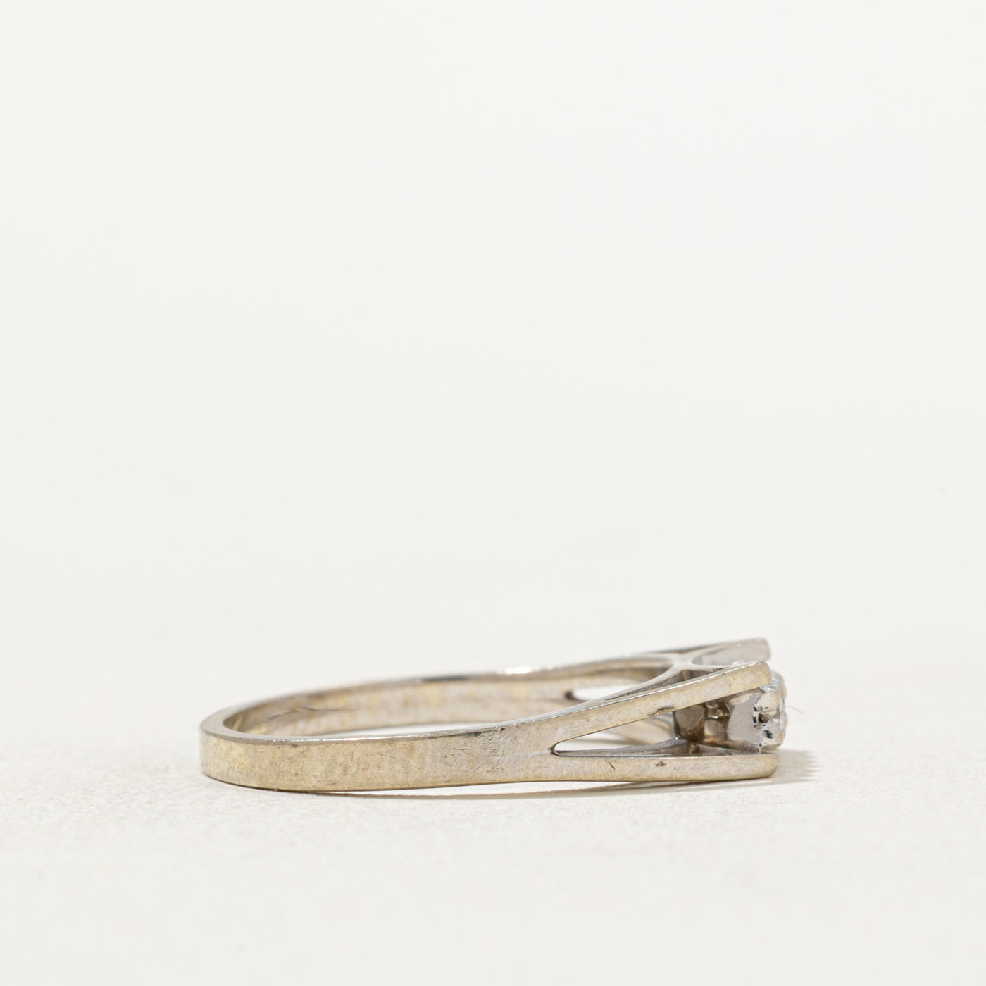 Three Stone Diamond Open Shank Ring | 0.03ctw | SZ 5