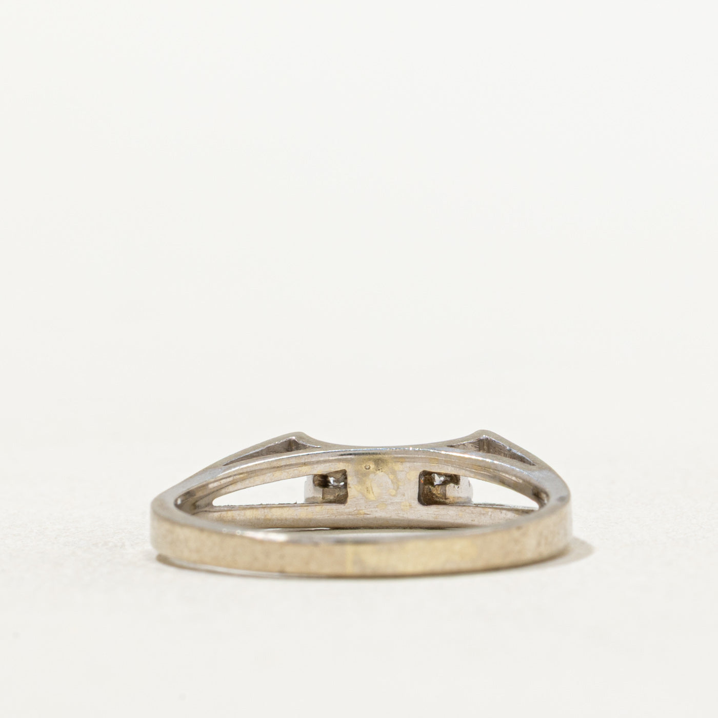 Three Stone Diamond Open Shank Ring | 0.03ctw | SZ 5