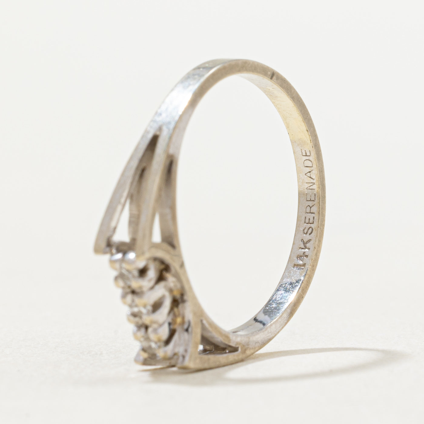 Three Stone Diamond Open Shank Ring | 0.03ctw | SZ 5