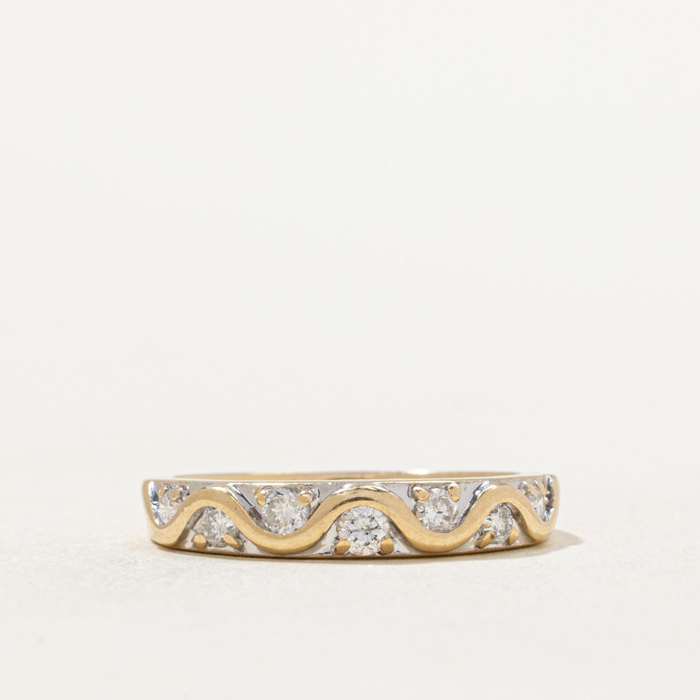 Diamond Wave Design Band | 0.21ctw | SZ 7.25