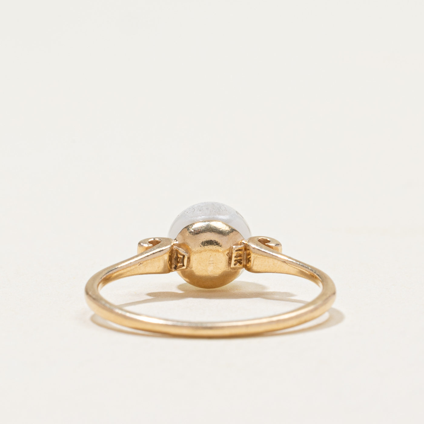 Pearl & Diamond Petite Ring | 0.02ctw | SZ 5