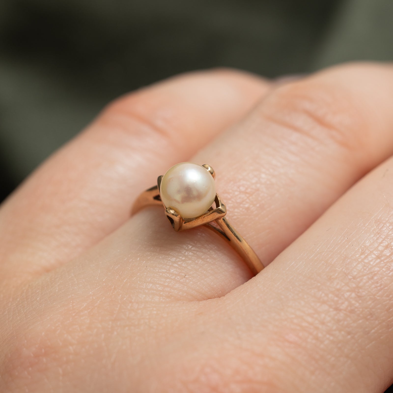 Solitaire Pearl Ring | SZ 7
