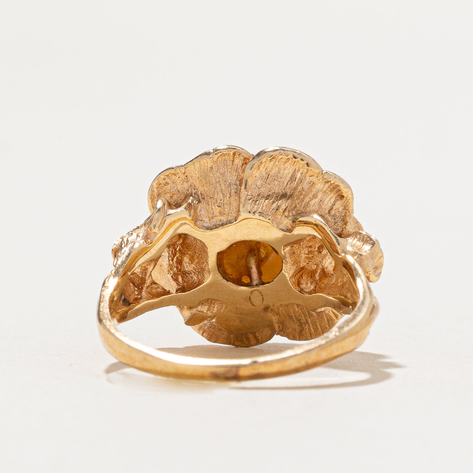 Solitaire Pearl Flower Ring | SZ 5.25
