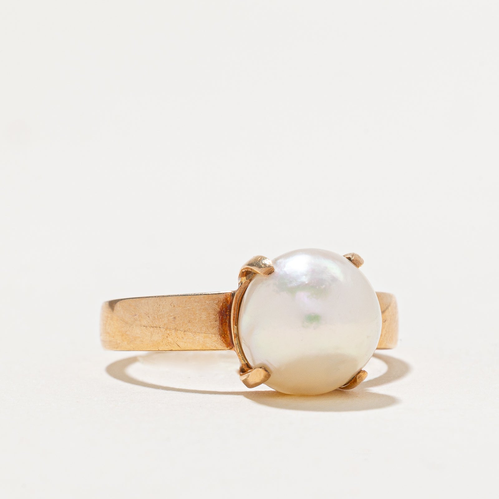Solitaire Pearl Ring | SZ 6.5