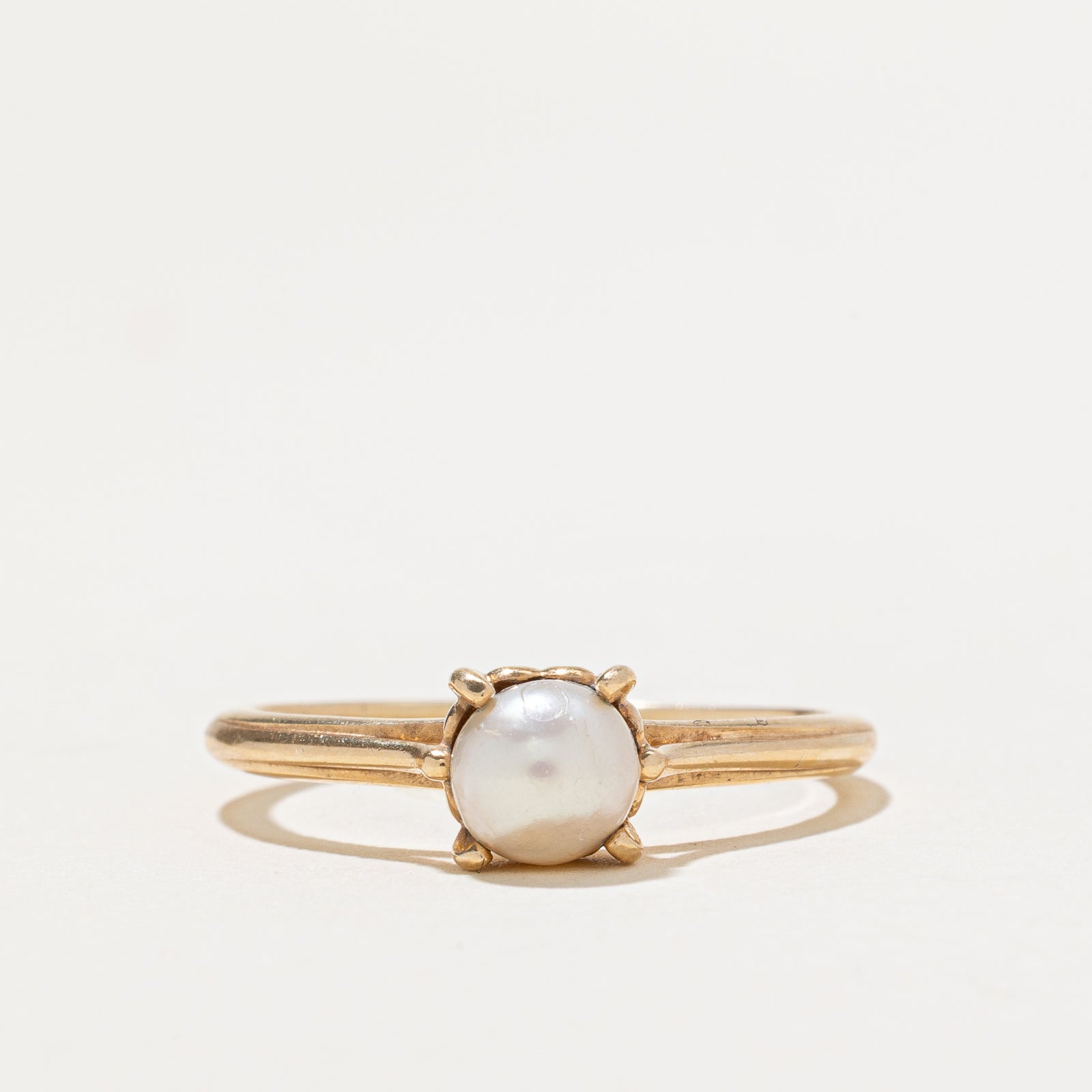 Solitaire Pearl Ring | SZ 8