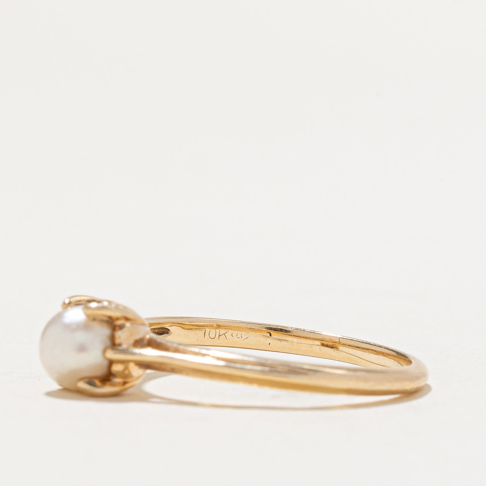 Solitaire Pearl Ring | SZ 8