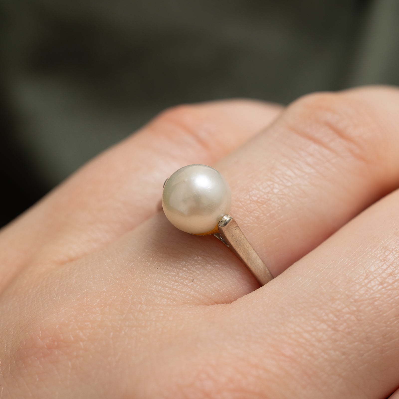 Solitaire Pearl Ring | SZ 7