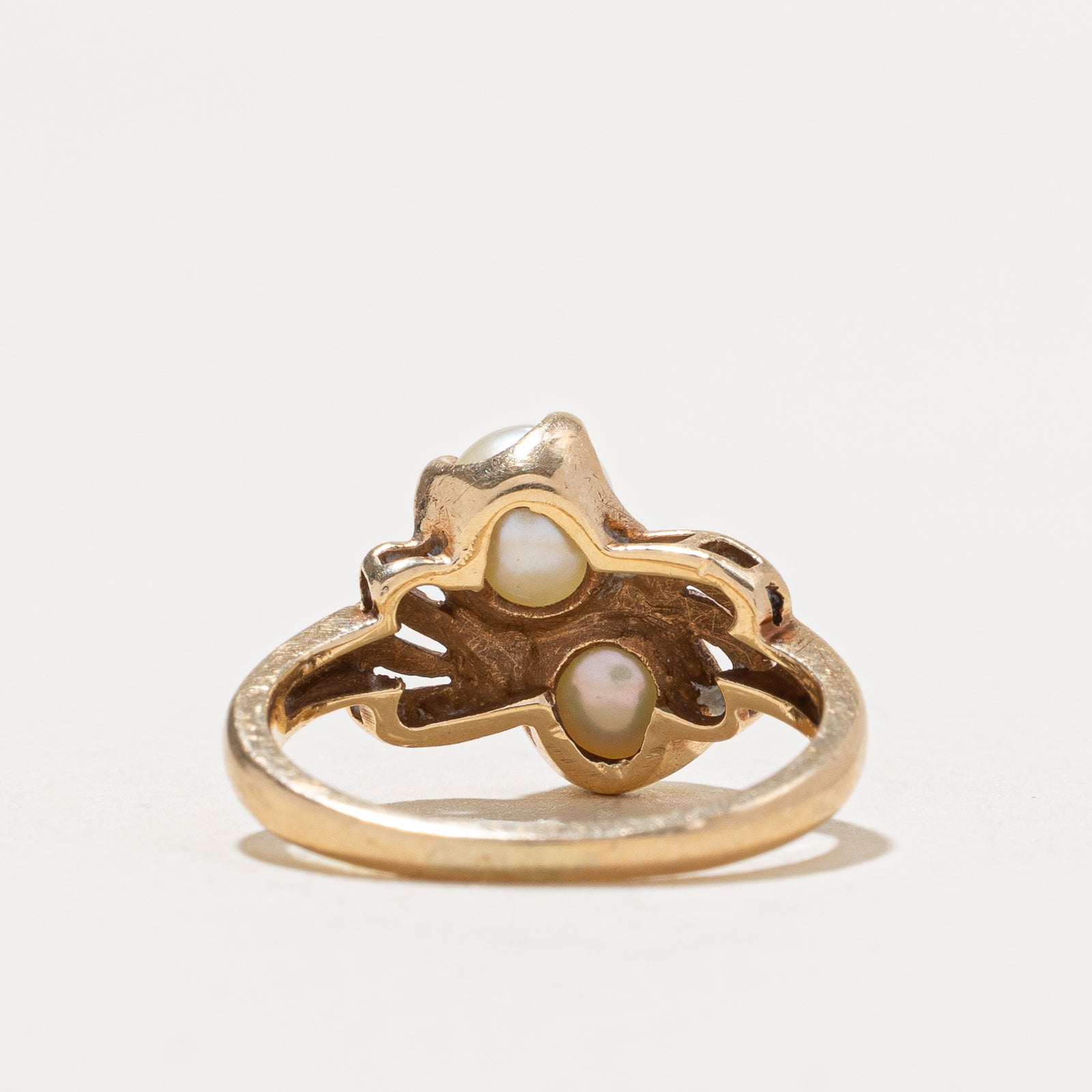 Two Stone Pearl Ring | SZ 4.25