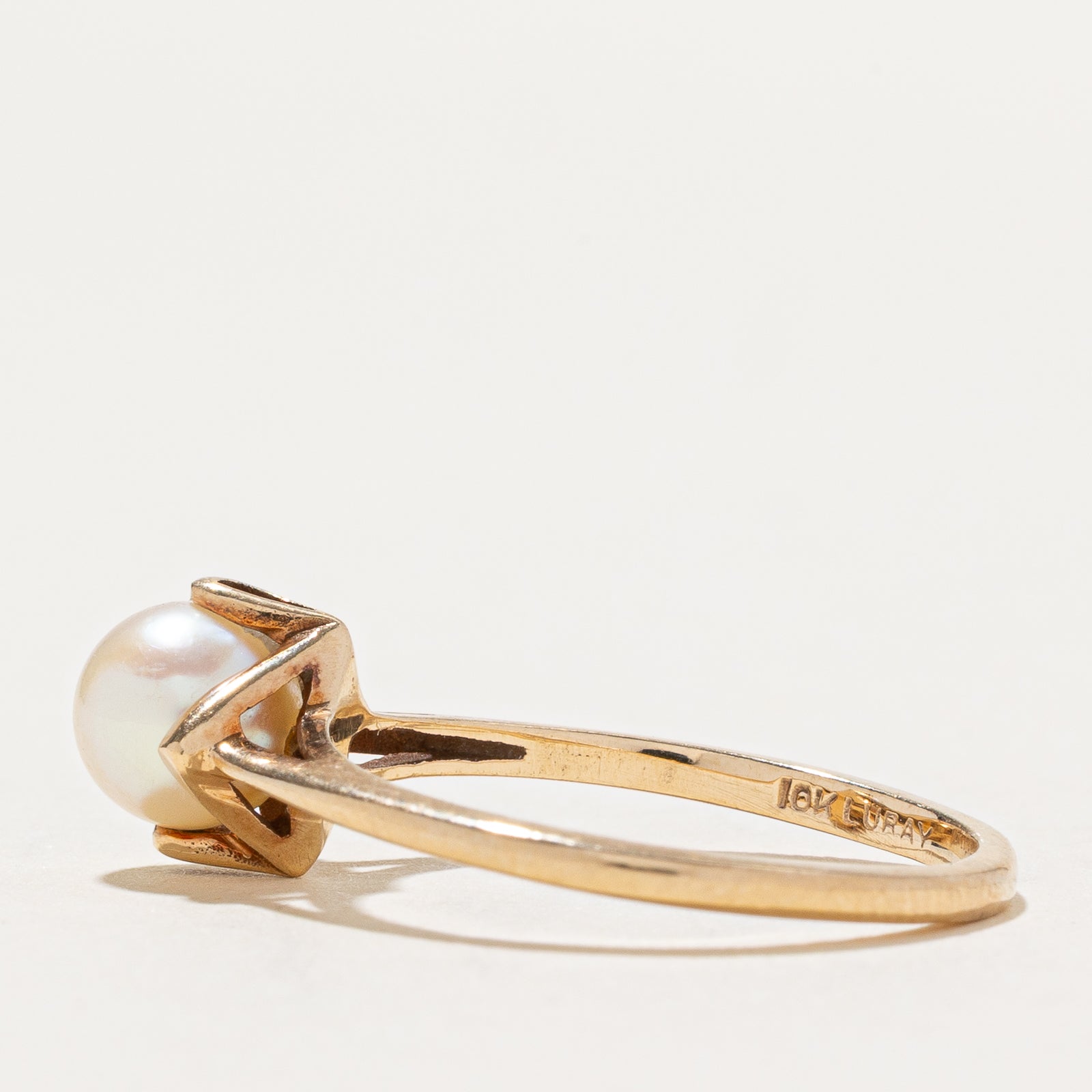 Solitaire Pearl Ring | SZ 7