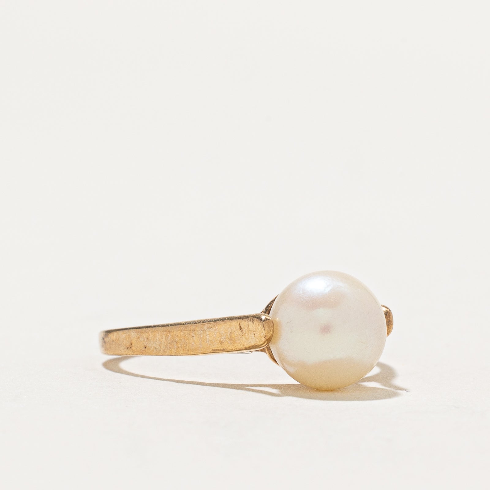 Bague solitaire en perle | Taille 5,5