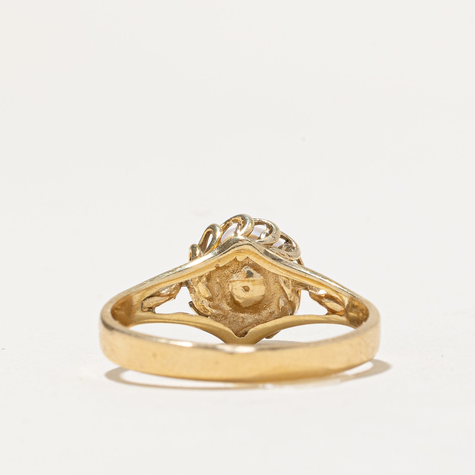 Solitaire Pearl Tapered Ring | SZ 9