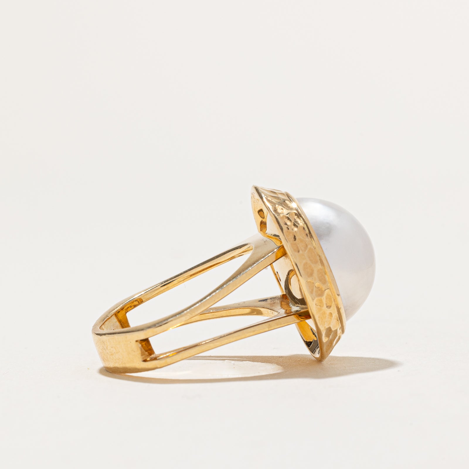 Solitaire Pearl Cocktail Ring | SZ 7.25