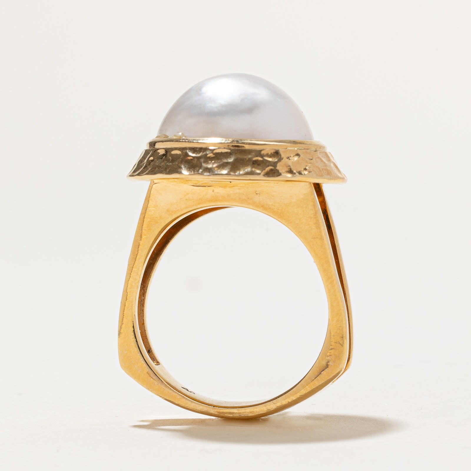 Solitaire Pearl Cocktail Ring | SZ 7.25